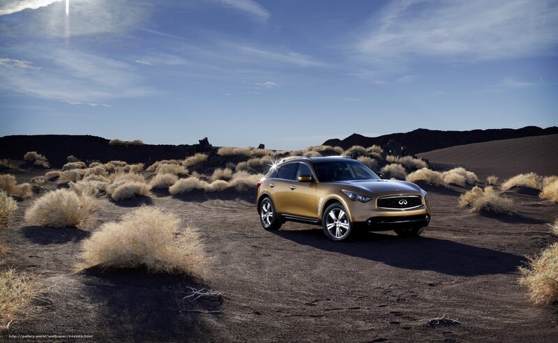 Gold SUV in Desert