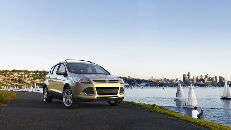 Gold Suv on Road — Silver