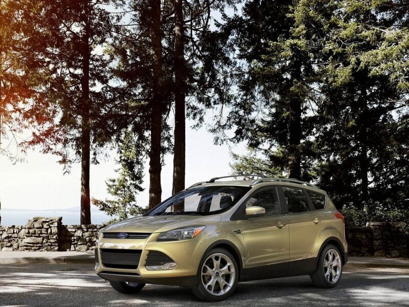 Gold Suv on Road