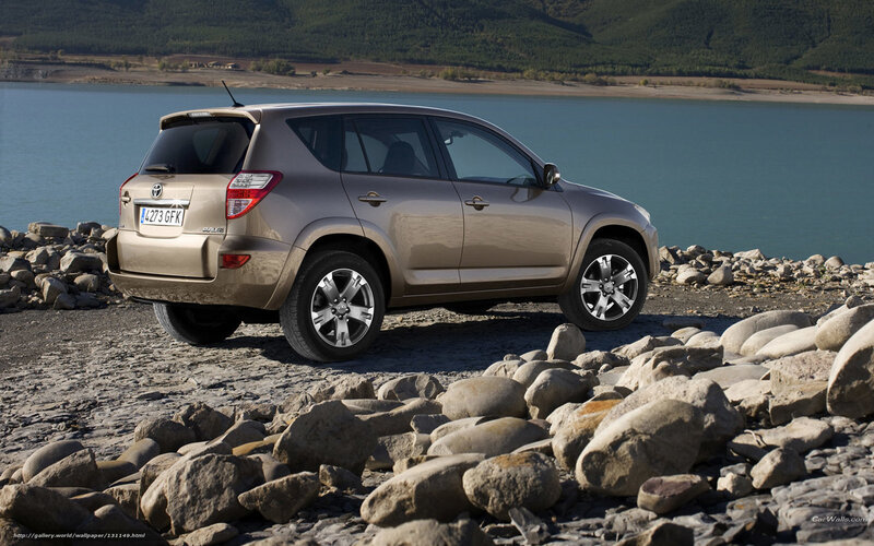 Gold SUV on Rocks
