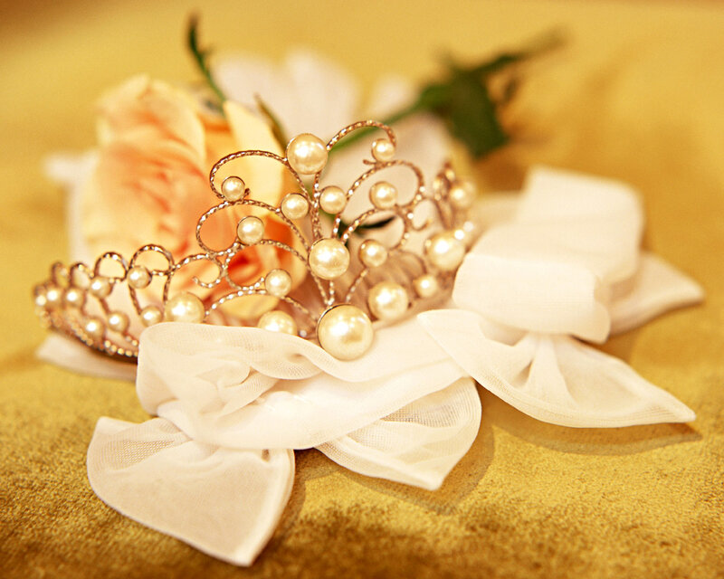 Gold Tiara with Pearls