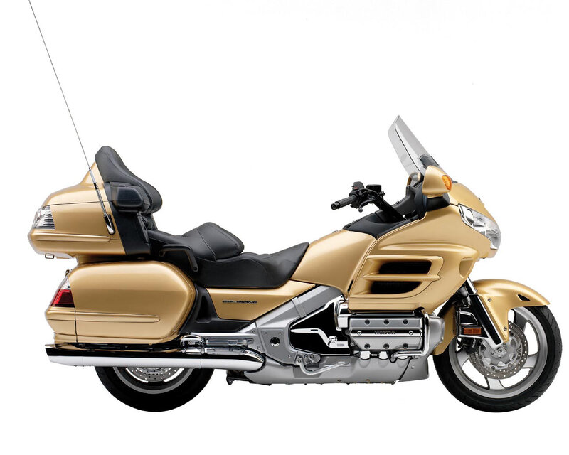 Gold Touring Motorcycle — Neutral