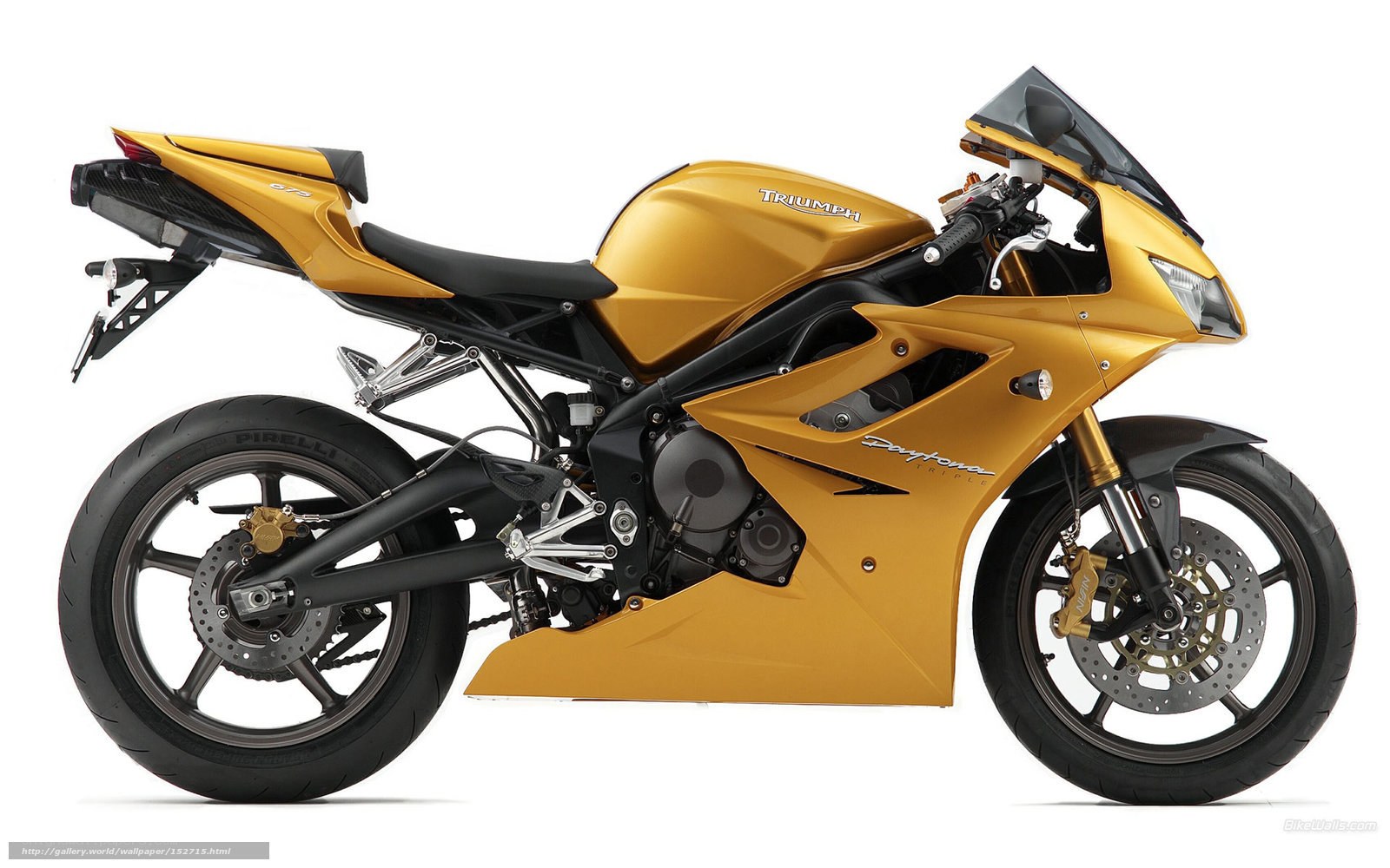 Gold Triumph Daytona motorcycle
