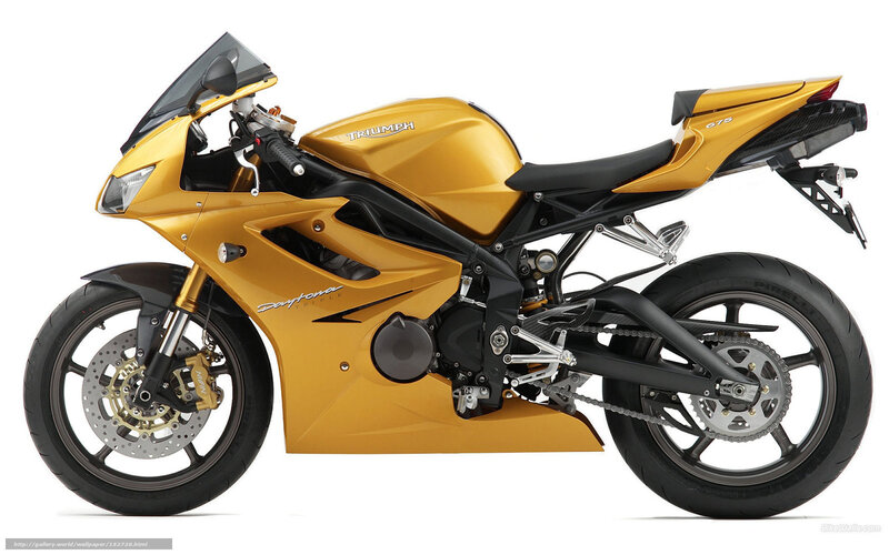 gold triumph motorcycle