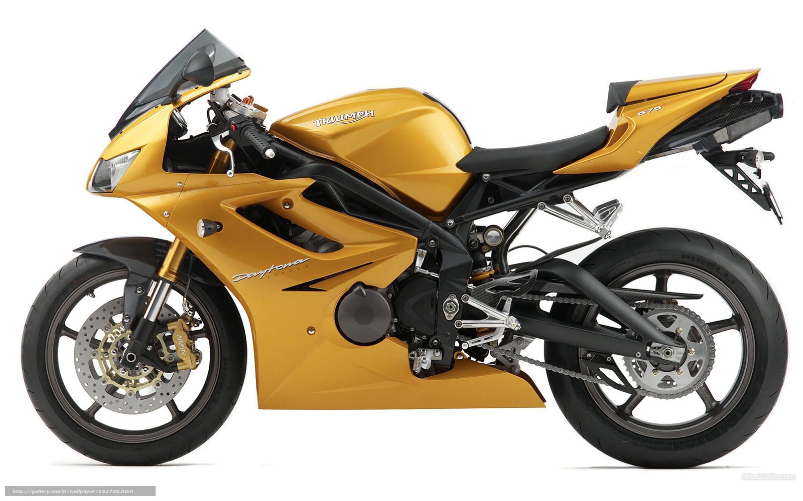 gold triumph motorcycle