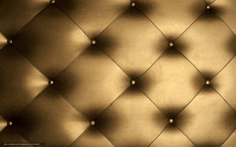 Gold Tufted Leather