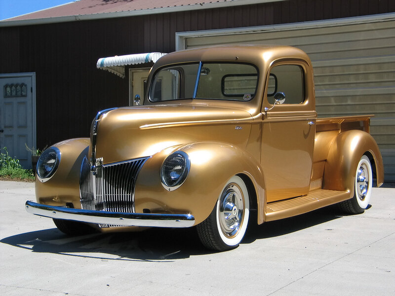 Gold Vintage Pickup Truck