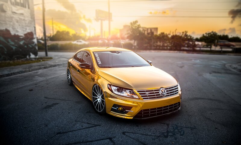 Gold Volkswagen CC — Dramatic