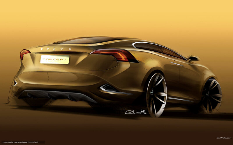 Gold Volvo Concept Car