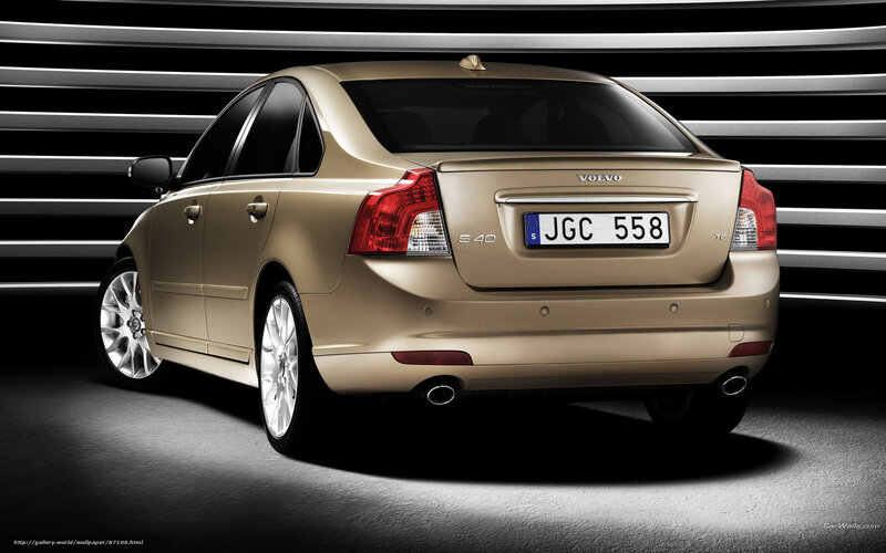 Gold Volvo S40 Sedan — Dramatic, Photograph