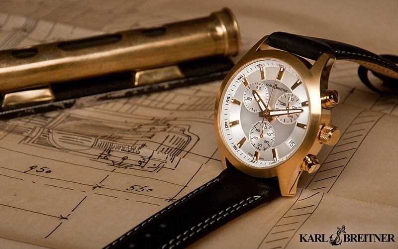 Gold Watch on Blueprint