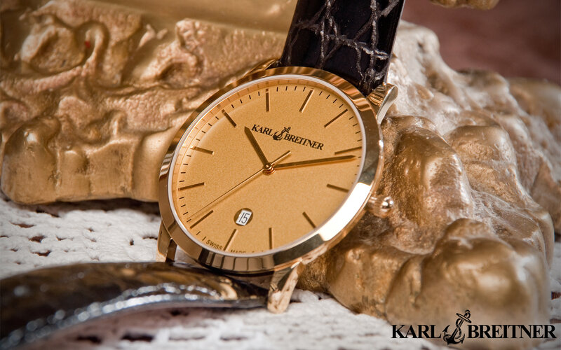Gold Watch on Display