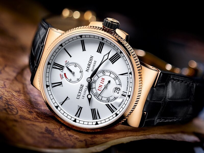 Gold Watch on Leather Strap