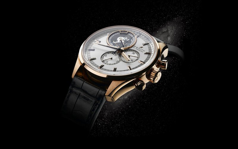Gold Watch with Black Strap — Dramatic, Photograph, Watch Face, Dial