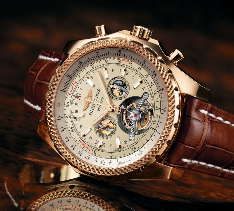 Gold Watch with Brown Strap — Dramatic, Photograph, Brown Leather Strap