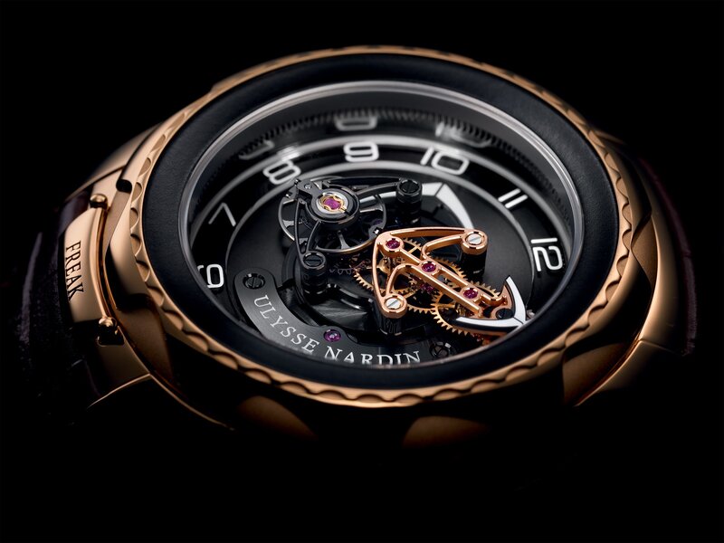 Gold Watch with Exposed Gears