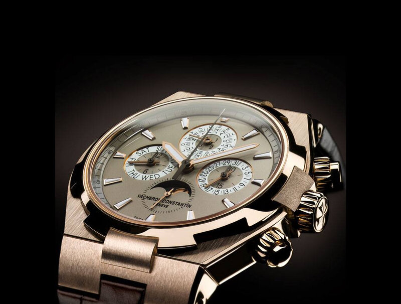 Gold Watch with Multiple Dials