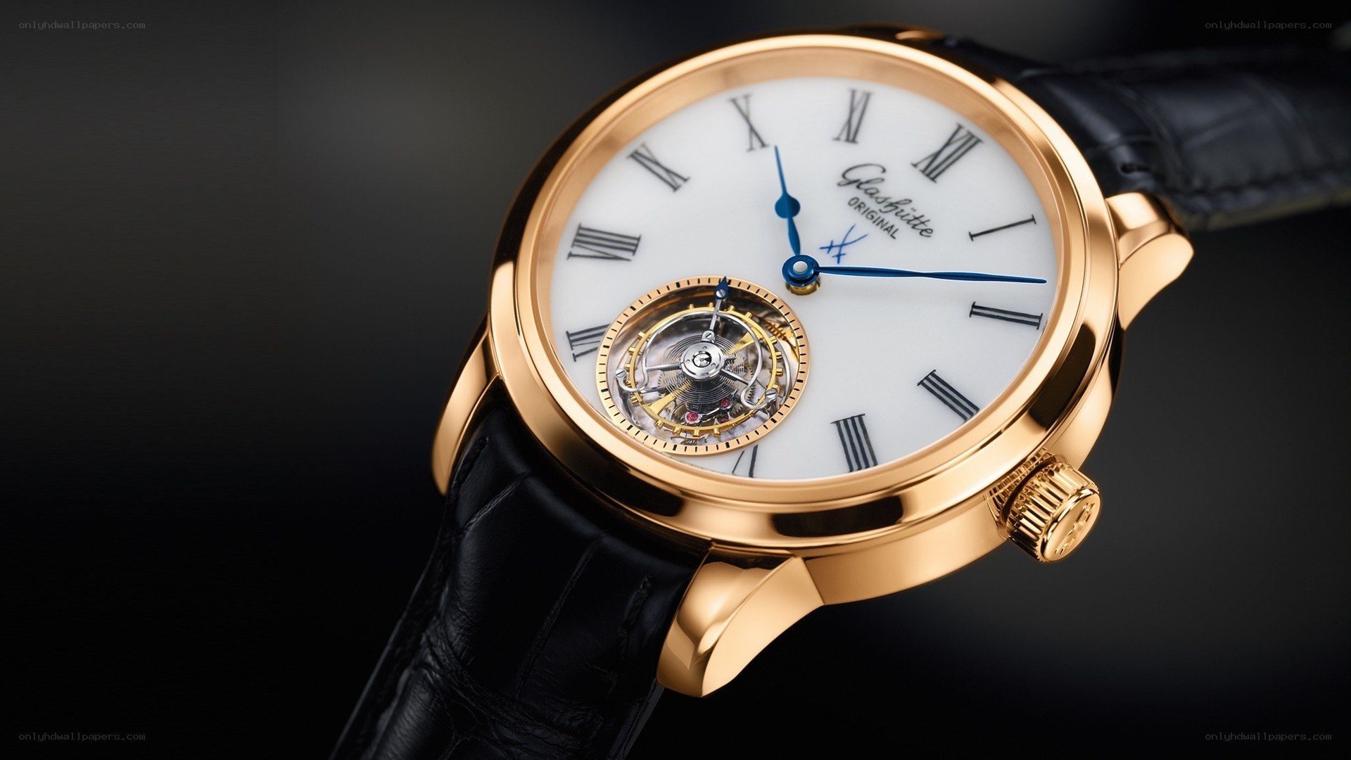 gold watch with tourbillon