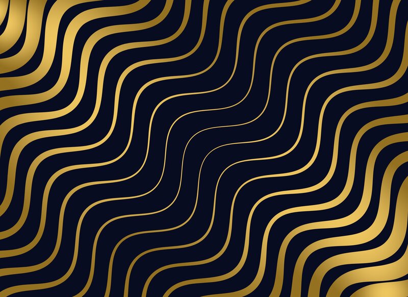 Gold Wavy Lines