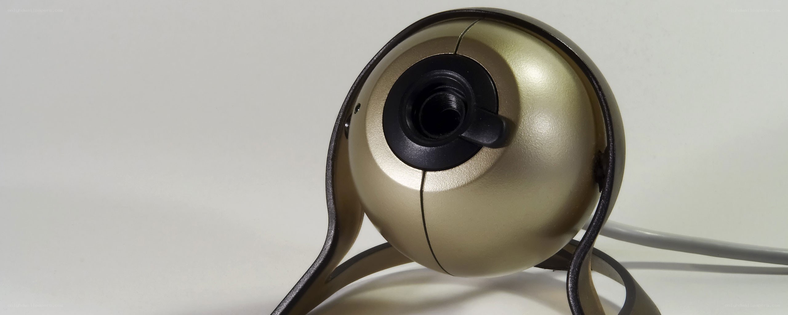 gold webcam with black ring