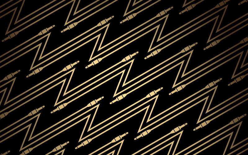 Gold Zigzag Pattern — Black
