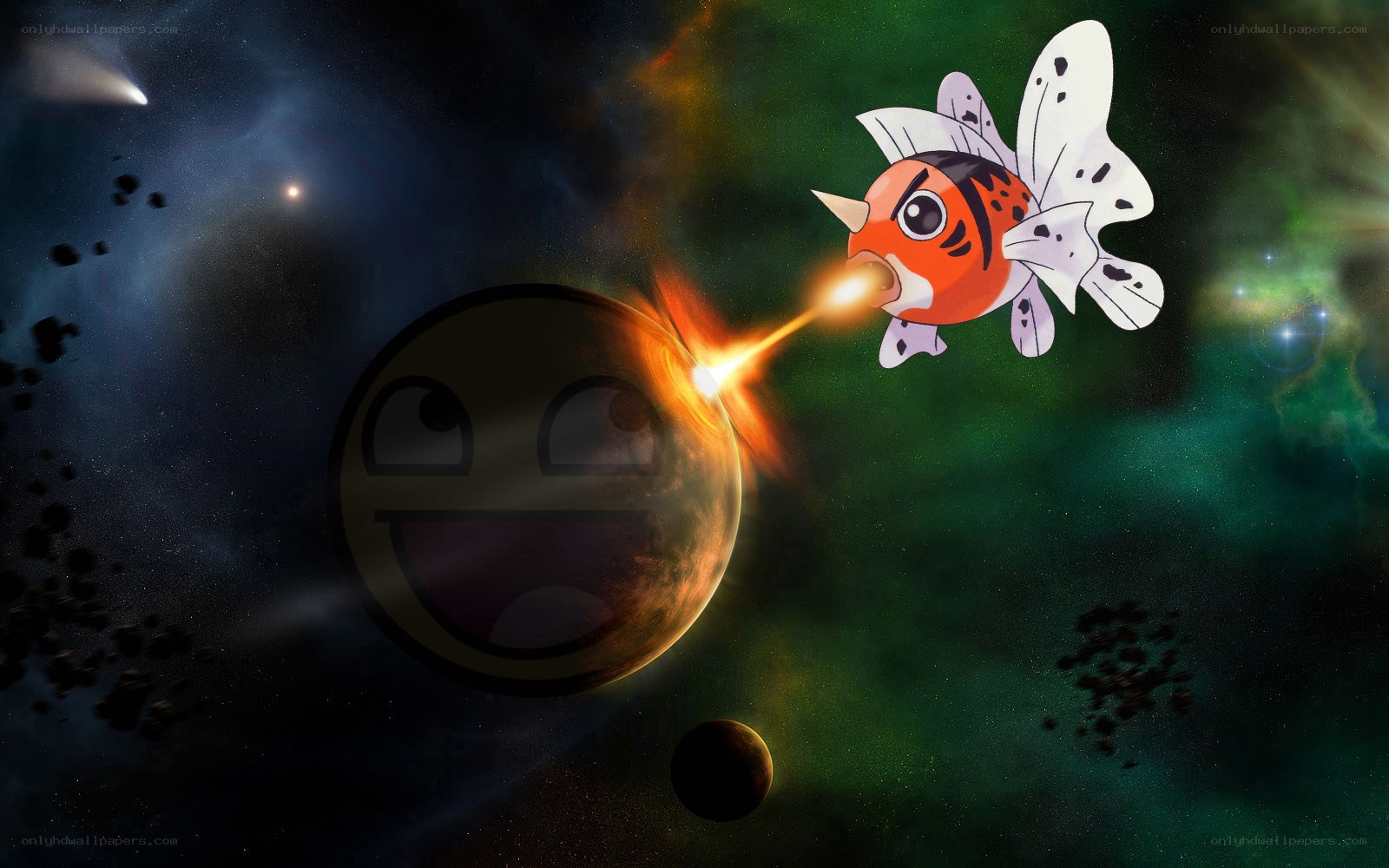 Goldeen in space battle