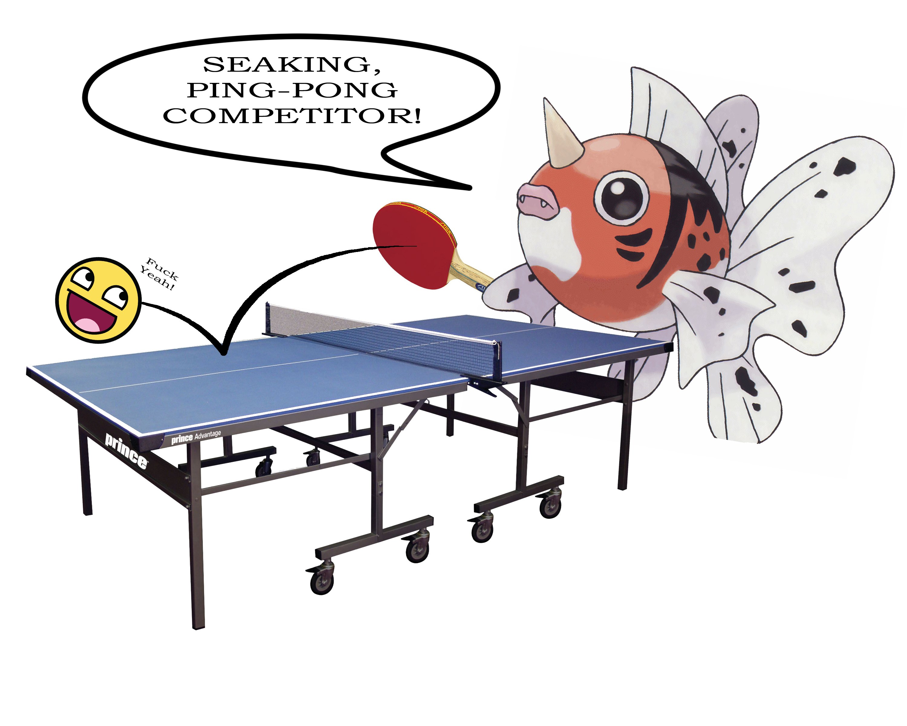 Goldeen plays ping-pong