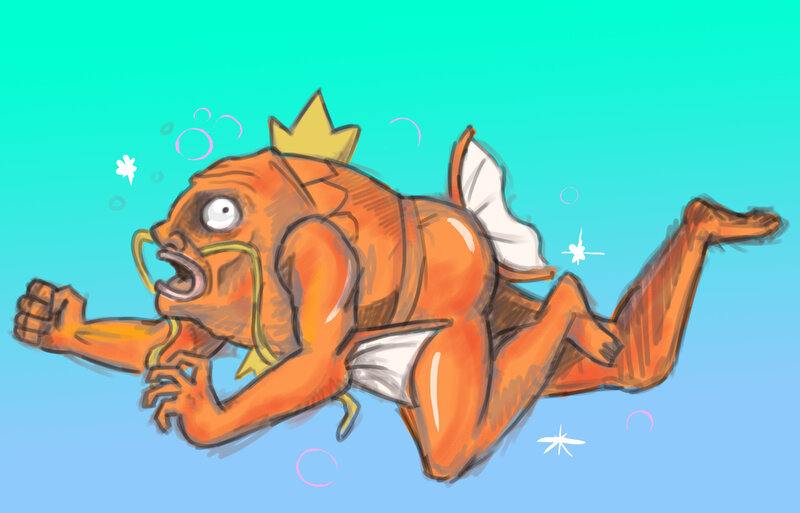 Goldeen swimming underwater