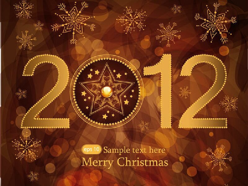 Golden 2012 Christmas Design