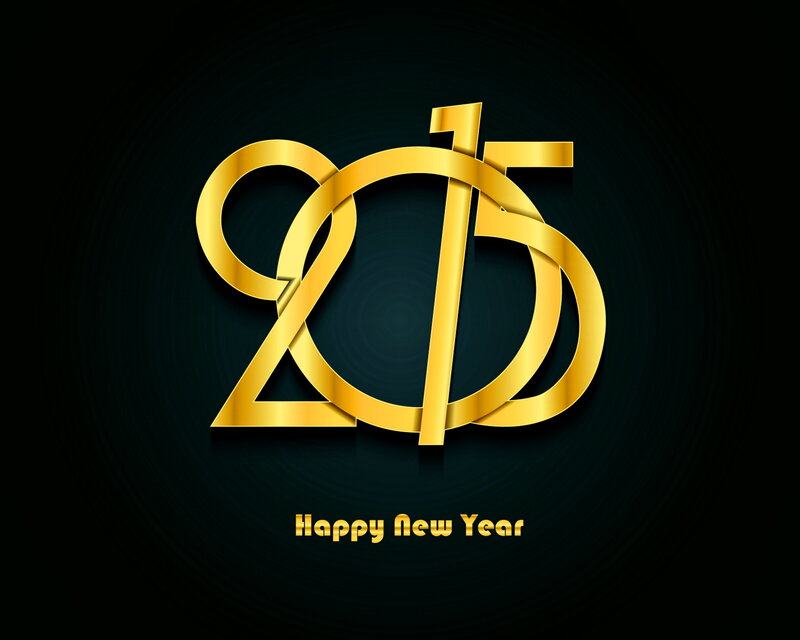 Golden 2015 Numbers — Gold, Celebratory