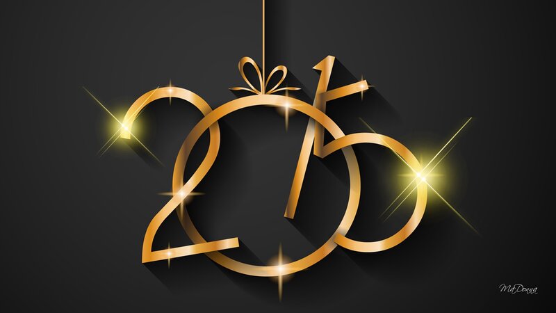 Golden 2015 Ornament — Gold, Celebratory