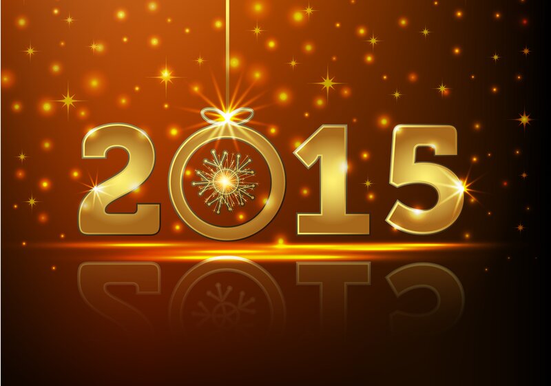 Golden 2015 Ornament