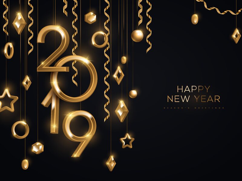 Golden 2019 Decorations