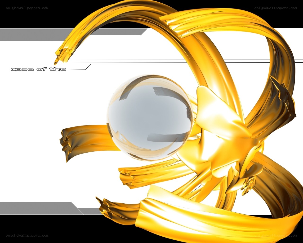 golden abstract design with sphere