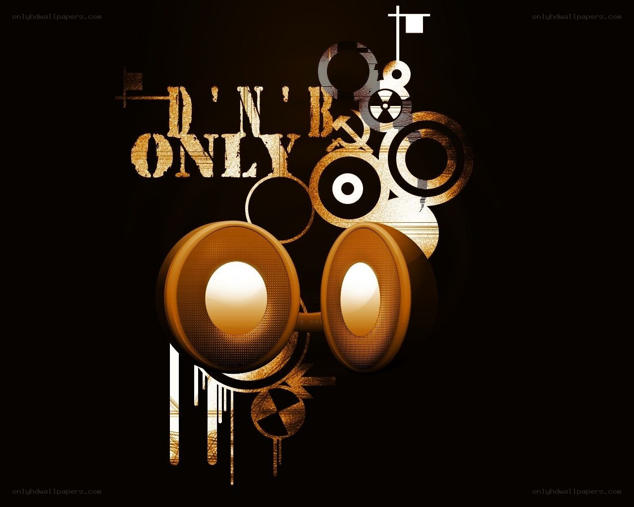 golden abstract design with text