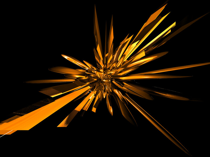 Golden abstract explosion