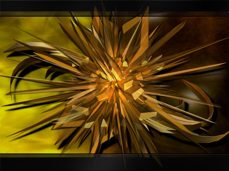 Golden abstract explosion