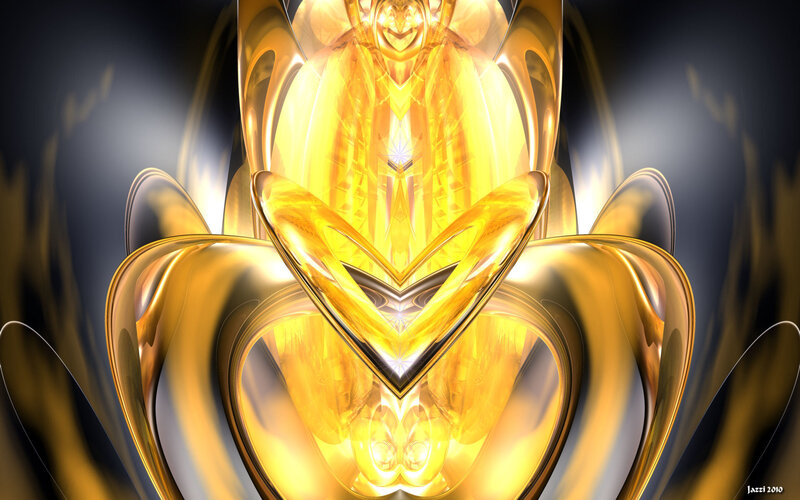 Golden Abstract Figure