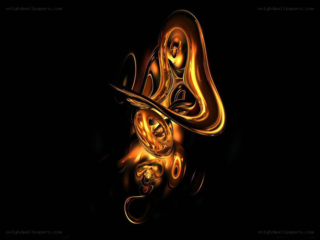 golden abstract fluid sculpture