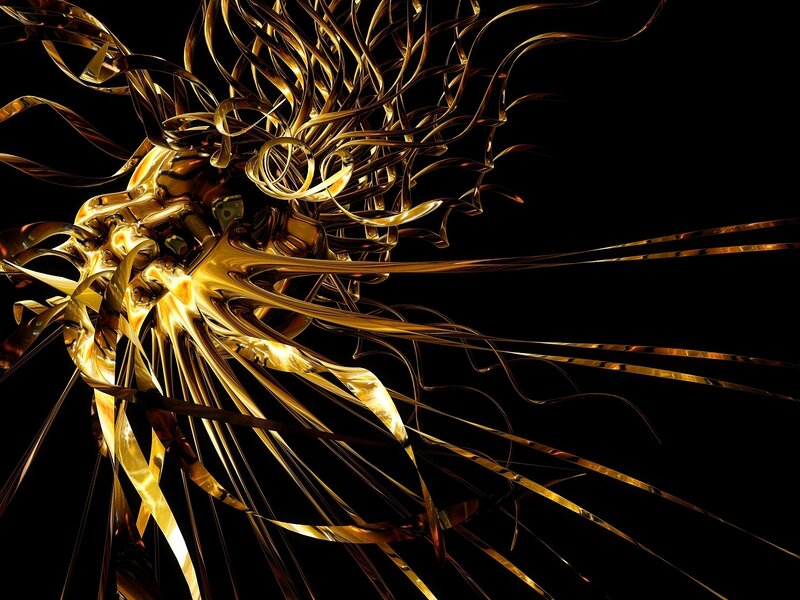 Golden abstract fractal design