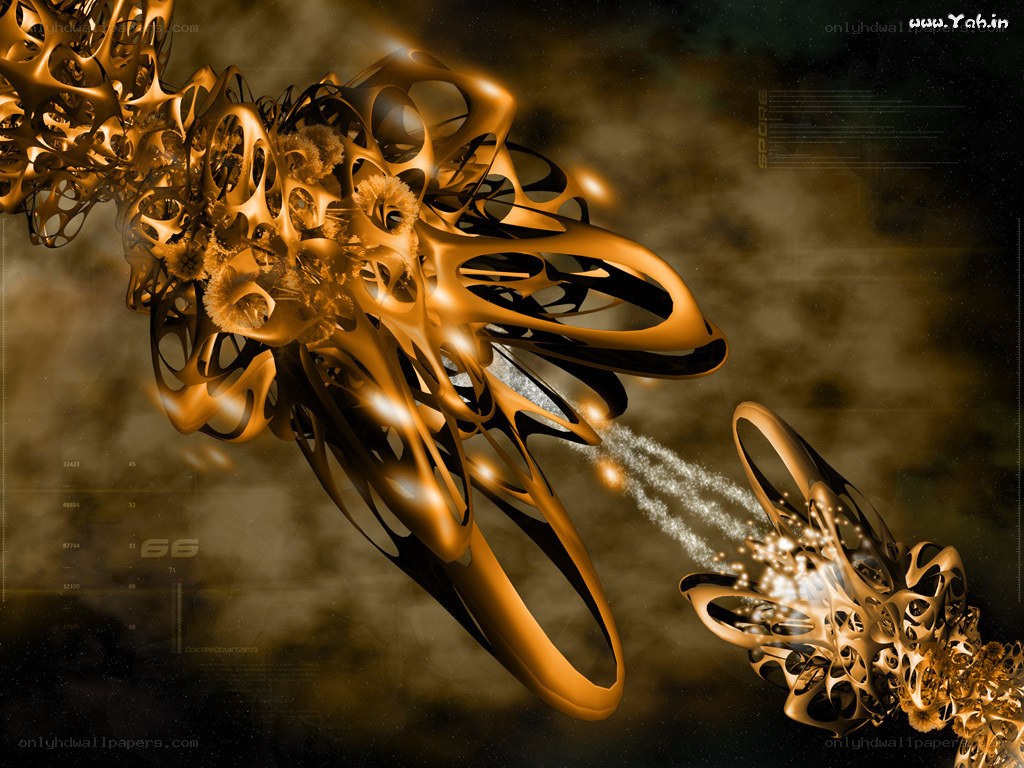 Golden abstract fractal structure