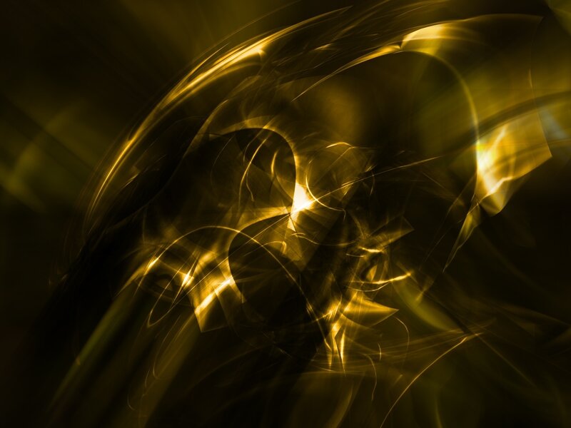 Golden abstract light swirl