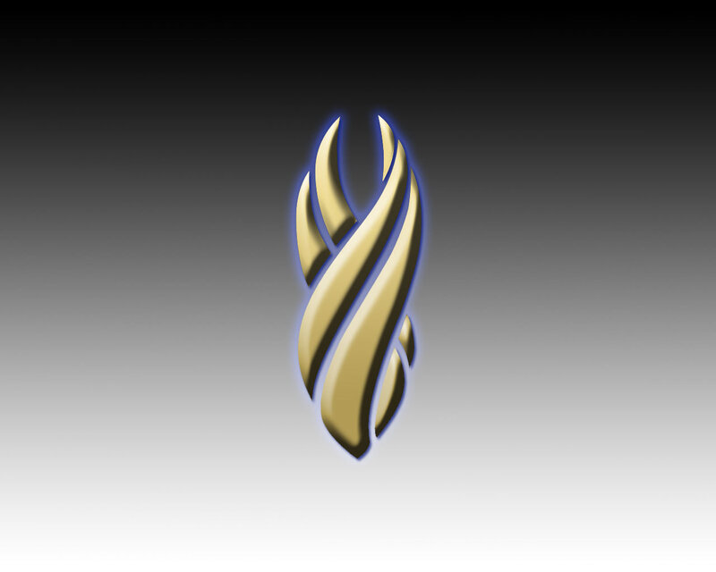 golden abstract logo design