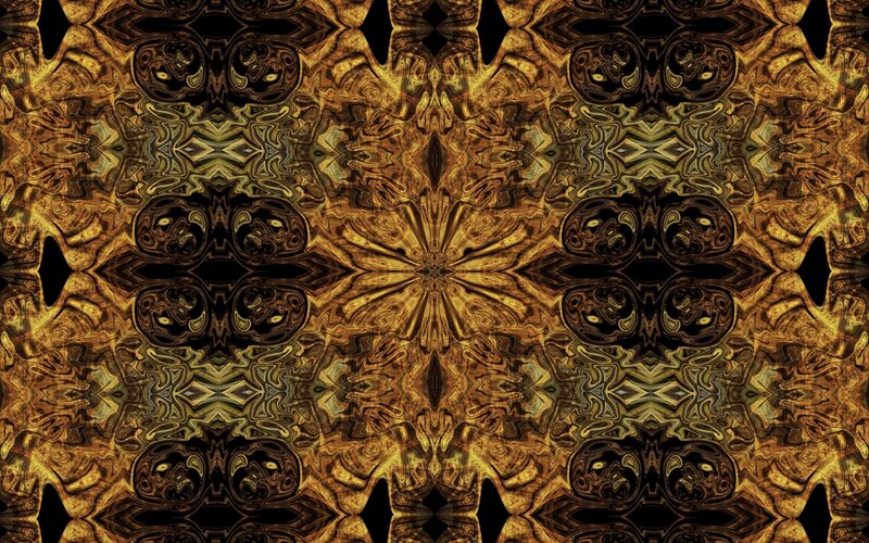 golden abstract mandala