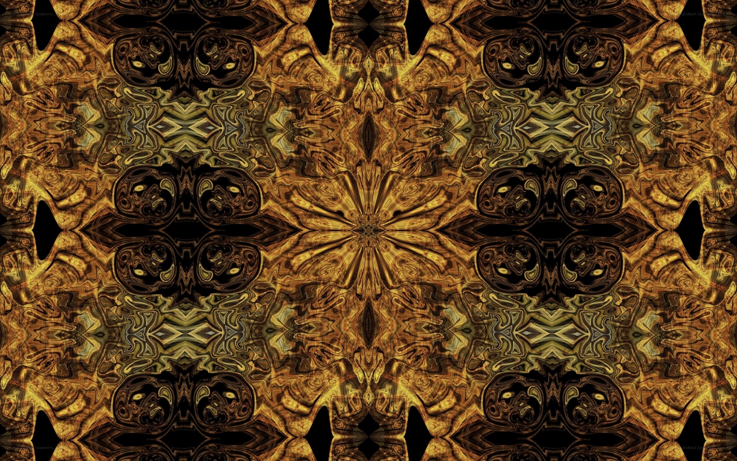 golden abstract mandala