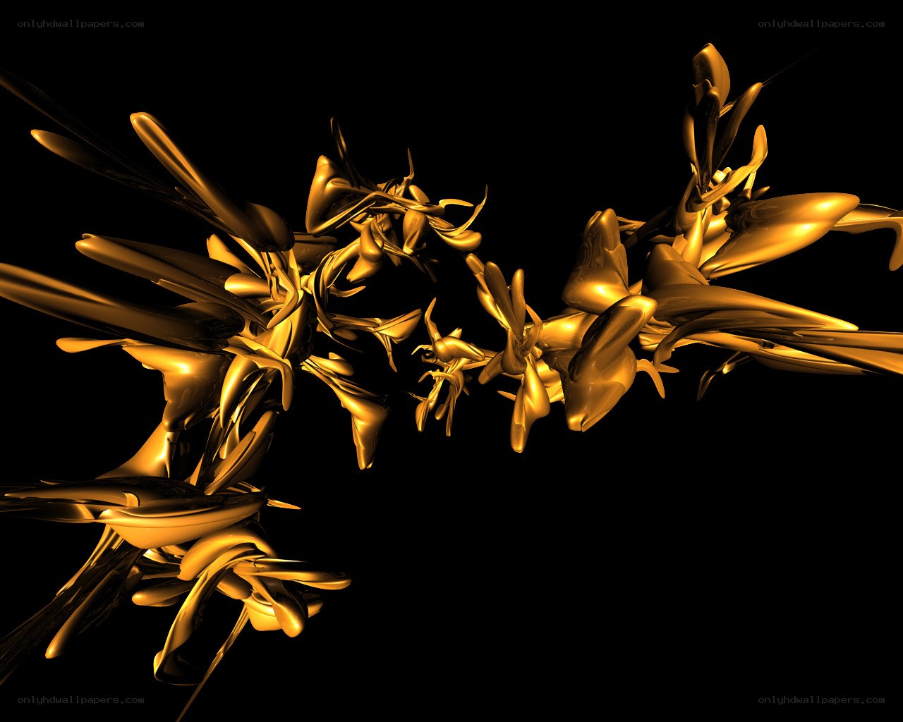 golden abstract sculpture