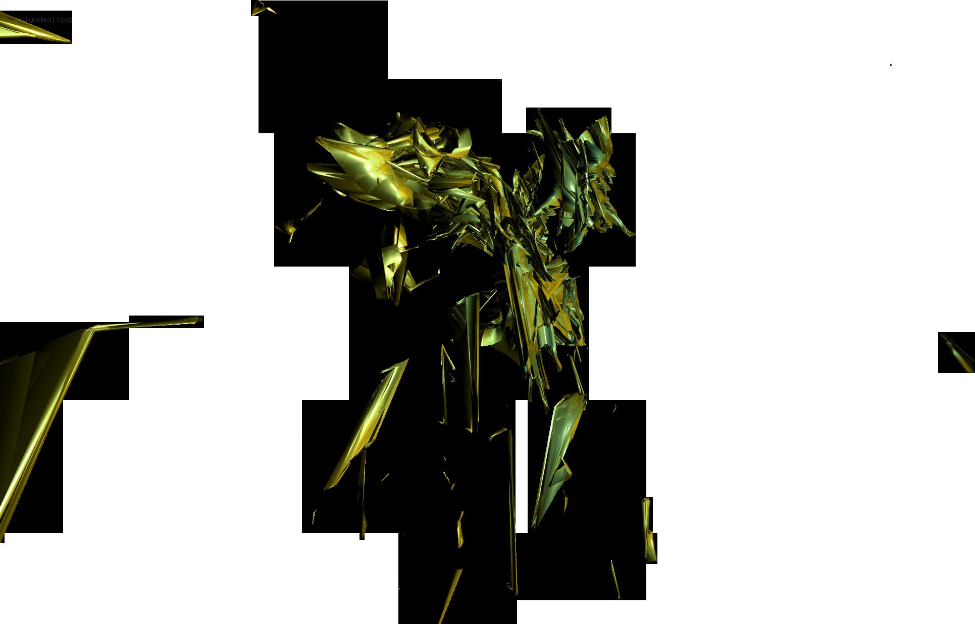 golden abstract sculpture
