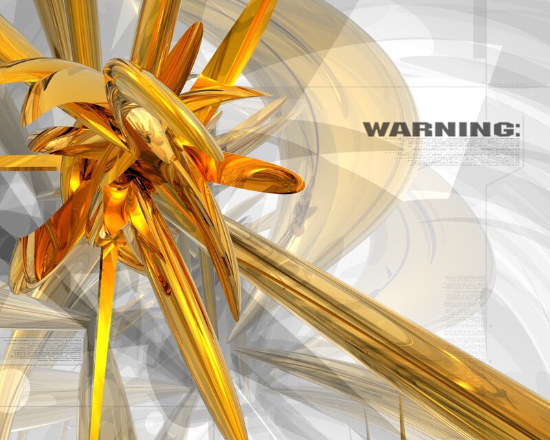 Golden Abstract Sculpture — Gold, Futuristic