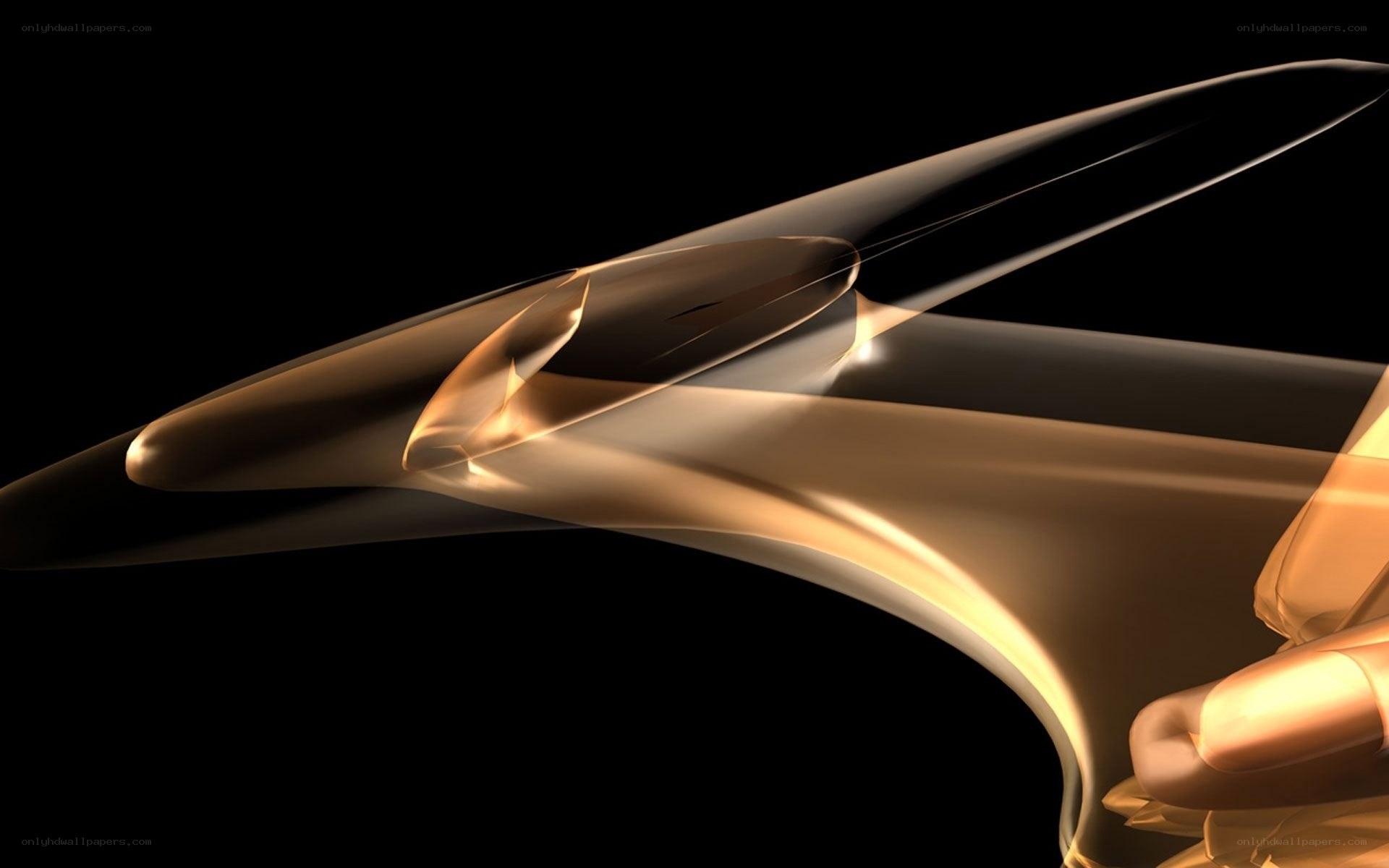 Golden abstract sculpture
