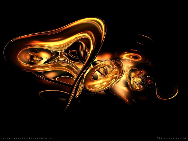 Golden Abstract Shapes — Gold, Dramatic
